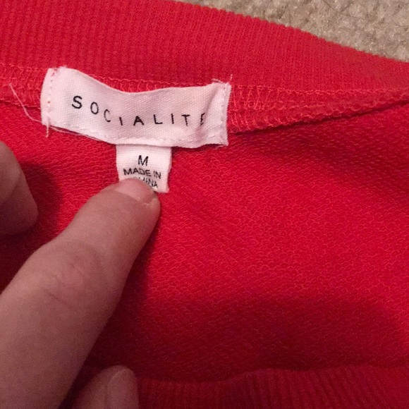 Red Twist Front Sweatshirt - Picture 3 of 4